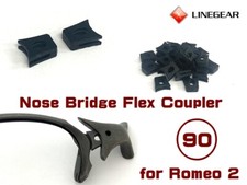 LINEGEAR Nose Bridge Flex Coupler - Black for Oakley Romeo2 - 2 pcs [NBFC90-BK] 