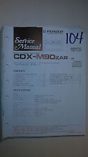 Pioneer cdx-m90zar service manual original repair book stereo cd player
