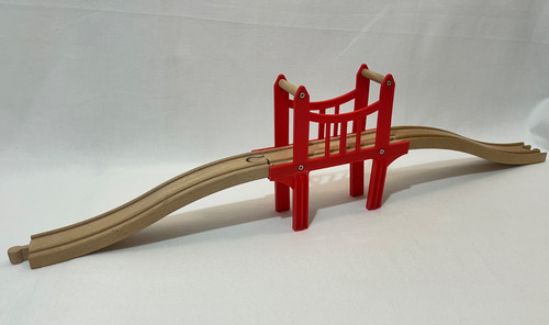 Red bridge with ascending - red,