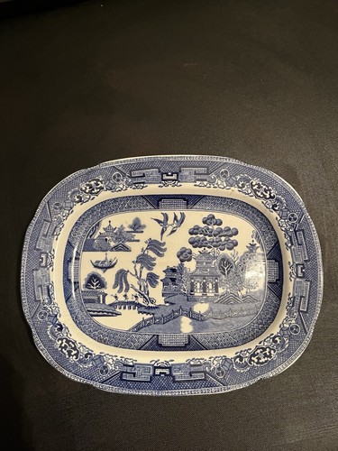 Blue willow english engraved - blue,