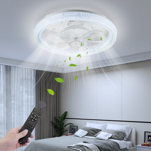 Large led ceiling fan with - fan,