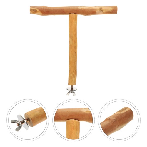 Wood perch play stand - wood,