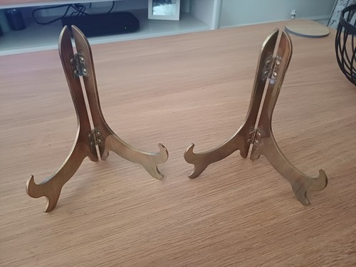 Pair antigue solid brass - a,