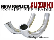 SUZUKI T20 T21 X6 EXHAUST HEADER PIPE 1PAIR [ES1/ES2] CHROME PLATED STEEL