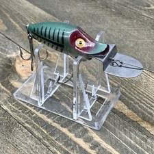 Vintage Heddon Midget Go Deeper River Runt Spook Green Original Box