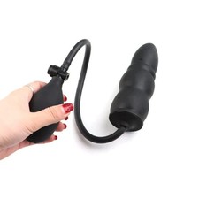 Black Silicone Inflatable Anal