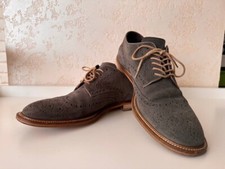 Men's suede oxfords, lace-up