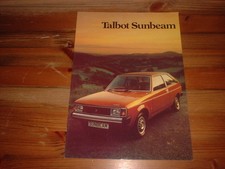 TALBOT SUNBEAM RANGE INCLUDING TI EARLY SALES BROCHURE JAN 1980,SUNBEAM TI,RALLY