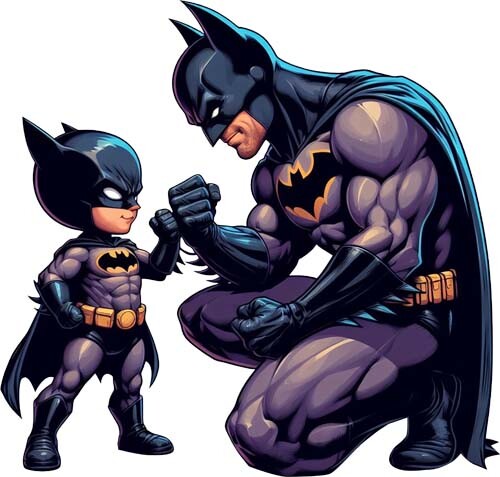 Colourful batman kids cartoon - batman,