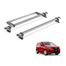 Vauxhall Combo Roof Rack for 2018+ [L1] 2x Roof Bars & Roller Van Guard Trade