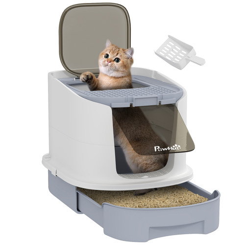 Pawhut cat litter box - cat, box,
