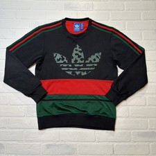 Adidas Originals Trefoil Crewneck Sweatshirt Jamaica Rasta Animal Print Men's S