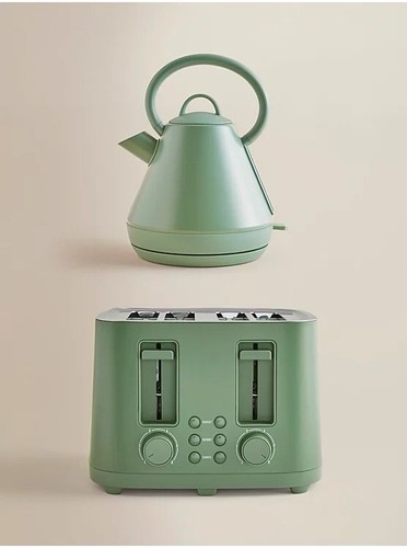 Green kettle toaster set fast - toaster,