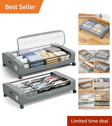 Pack grey under bed storage - 2,