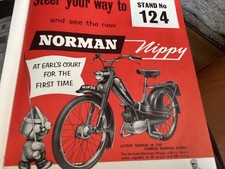 NORMAN NIPPY MOPED EARLS COURT SHOW 1955 SCOOTER MOTORCYCLE ARTICLE.