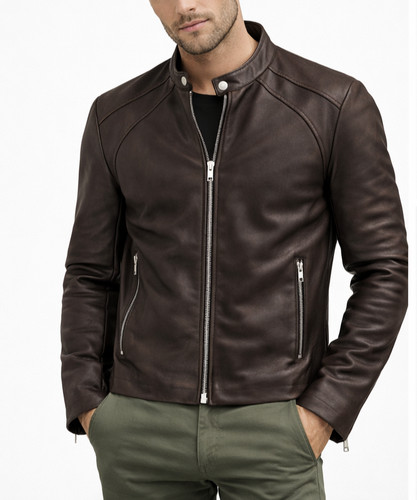 Mens leather jacket coat - mens,