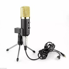 USB Condenser Microphone Kit Reverb Echo Tripod Stand for PC Laptop Recording UK