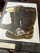 2010 german ww2 Photo LUFTWAFFE Flying Boots Artwork George Ed Smith POW Stalag