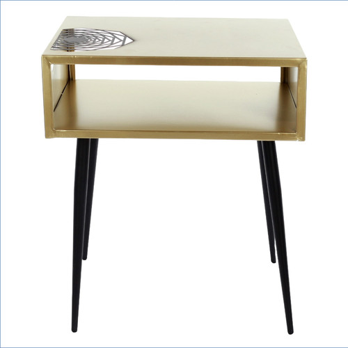 Gold black open bedside - gold, &