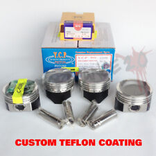 75.5mm D16 YCP Vitara TURBO Pistons NPR Rings LOW COMP TEFLON COATED Honda