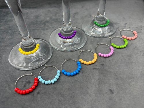 Pastel round beads - round, wine