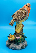 Vintage Robin on a tree stump Bird Figurine….. Border Fine Arts ?