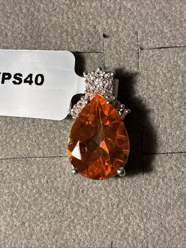 Padparadscha quartz and white - quartz,