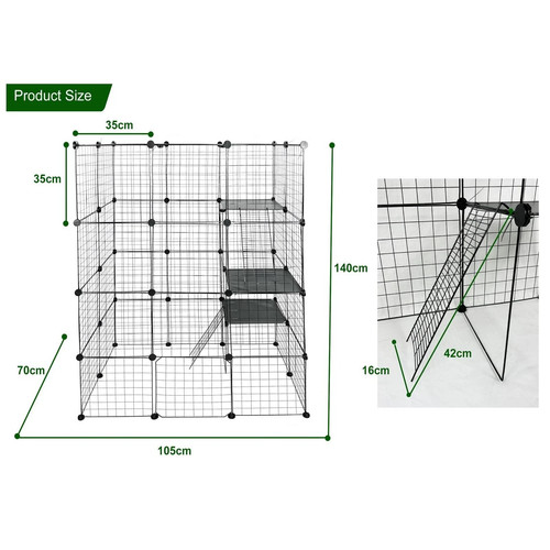 Large tier cat cage playpen - large,