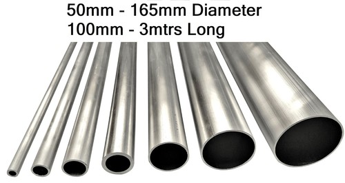 Aluminium round tube pipe - aluminium, 2"