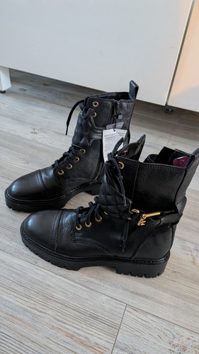 Mango militar leather ankle - leather,