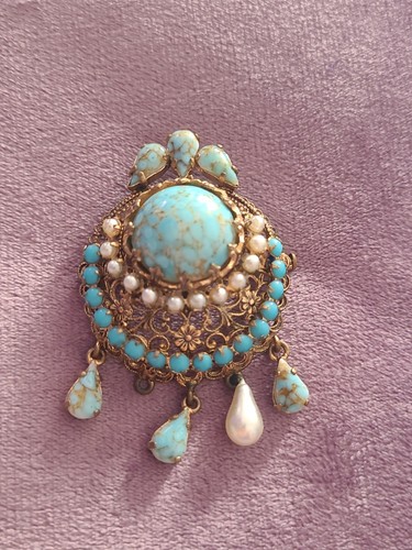 Vintage german goldtone faux - vintage,