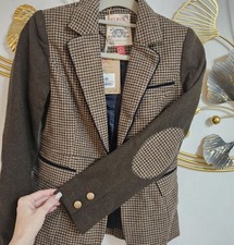 Falmer Heritage Tweed Jacket / Blazer, Size S (8), Elbow Pads, New With Tags