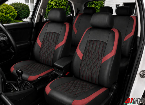 Car seat covers full - seat, red