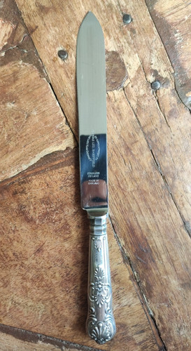 Butter knife hallmarked silver - knife,