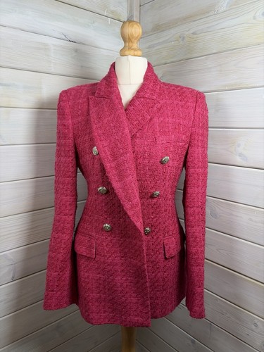 Zara boucle fitted pink - fitted, double