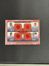 2008 UD A Piece of History Franchise Members Quad Red FM4-1 Jeter Yankees #05/99
