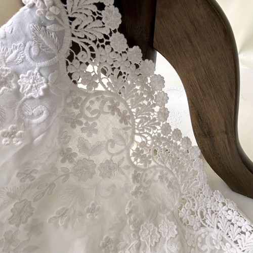Cotton fabric scalloped edge - cotton,