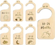 7 Pcs Baby Wardrobe Dividers Clothes Organiser Closet Dividers for Newborn Kids 