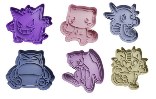 Pokemon cookie cutters - pokemon,