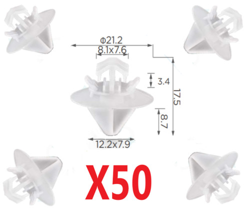 50x side body moulding strip - side,