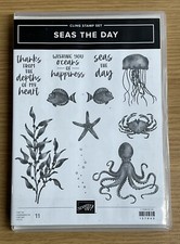 Cling Stamp Set Seas The Day ( Stampin Up! ) Rubber Stamp Set Crafts
