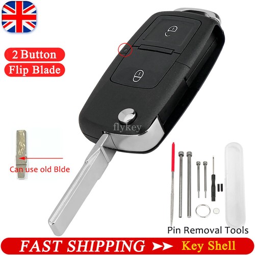 2button flip key fob case - fob,