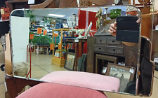 Art Deco Bevelled Edge Mirror with Champagne Wings A/F