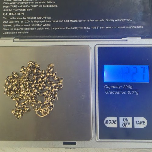 9ct gold round belcher chain - 9ct,