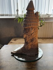 Garden Ornament Flower Fairy Pixie Forest Pink Boot Tree House