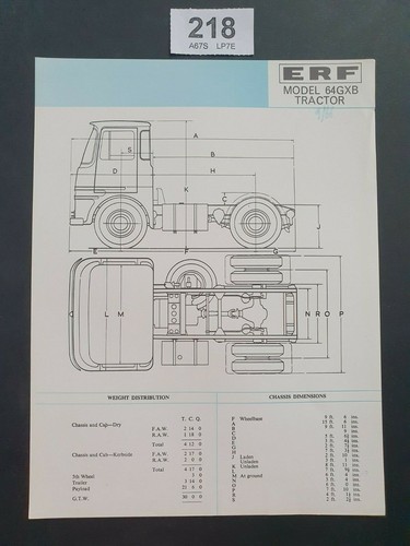 Erf model 64gxb - model, tractor