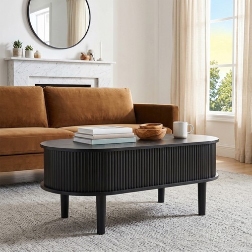Oval coffee table - coffee, lift