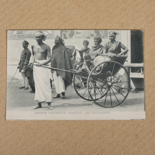 Postcard human rickshaw - human,