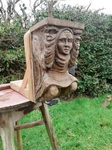 Old oak corbel - old, corbel,