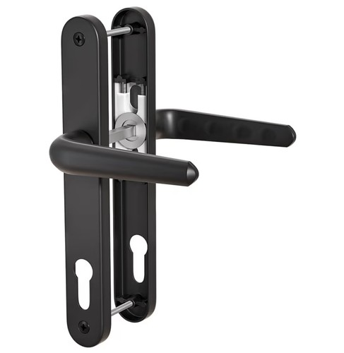 Mila satin black door handle - satin,